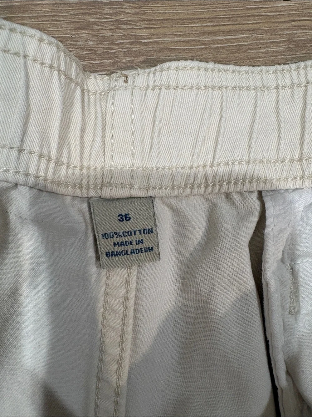 Kahala Men's Flat Front Cotton Shorts in Cream